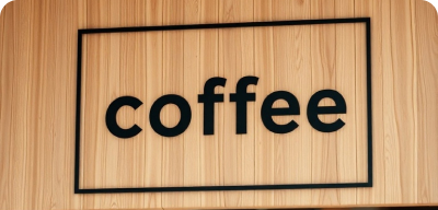 미니멀 디자인 카페 간판